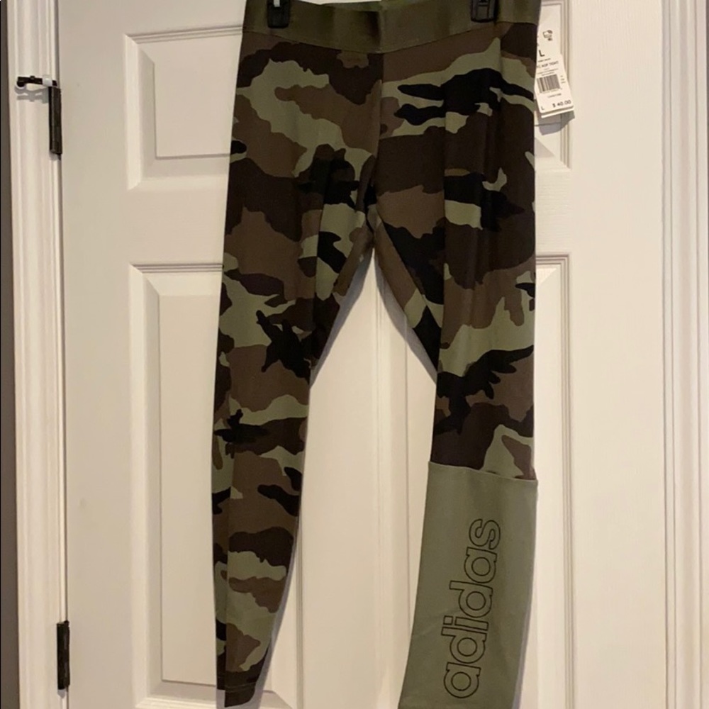 New Adidias Climalite camo leggings size Large